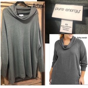 Cowl Neck stretch Knit Top